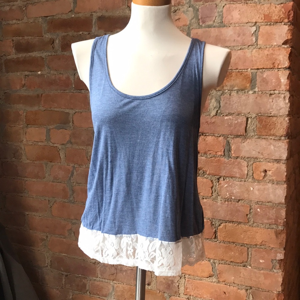 Lace mix tank!!